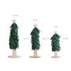 Christmas Tree RENRUIRUI- Desktop 3Pcs Green Handmade Felt Home Hotel Shopping Mall Xmas Countertop Decoration view 3