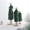 Christmas Tree RENRUIRUI- Desktop 3Pcs Green Handmade Felt Home Hotel Shopping Mall Xmas Countertop Decoration view 4