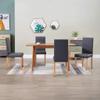FAMIROSA Dining Chairs 4 pcs Gray Faux Leather view 1