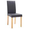 FAMIROSA Dining Chairs 4 pcs Gray Faux Leather view 4