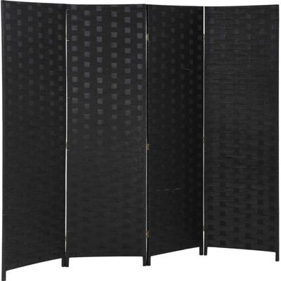 Bamboo Room Divider Folding Privacy Screen for Living Room Bedroom Study, Good Opacity Partition, Divider Has Anti-Slip Mats, Light and Easy to Move, Best Home Foldable Privacy Screen - 71" H 18" W