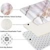 Albodanl 4 Pcs Marble Texture Gold Shower Curtain Sets with Non-Slip Rugs Toilet Lid Cover and Bath Mat Natural Marble Abstract Pink Shower Curtain Bathroom Decor with Hooks 72 x 72 Inch view 3