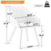 Awonde Faux Leather Accent Chairs Set of 2 Modern Arm Chairs for Dining Room Living Room Office Guest Chair with Metal Legs Gray view 2