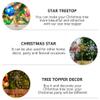 Uonlytech 1pc Eight Pointed Star Tree Topper Ornament for Christmas Festival Treetop Decoration Easy to Install for Holiday Tree Decor view 3