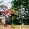 Uonlytech 1pc Eight Pointed Star Tree Topper Ornament for Christmas Festival Treetop Decoration Easy to Install for Holiday Tree Decor view 4