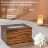 Hind Handicrafts Rosewood Border Engraved Wooden Cremation Urns for Human Ashes Adult - Handcrafted Photo Funeral Memorial Ashes Urn - Columbarium Urn (250 Cubic Inches, Natural) view 3