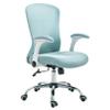 LIYFF-Stools Office Chair, Ergonomic Fully Adjustable Swivel Mid Back Desk Chair, Computer Mesh Chair with Flip-up Padded Arms - Pink/Green/Black/Gray view 1