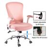LIYFF-Stools Office Chair, Ergonomic Fully Adjustable Swivel Mid Back Desk Chair, Computer Mesh Chair with Flip-up Padded Arms - Pink/Green/Black/Gray view 4