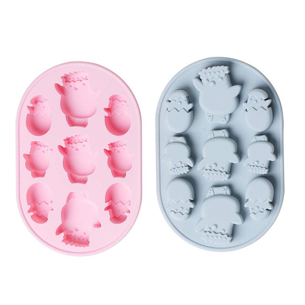 2pcs Silicone Baking Molds 3D Easter Chick Molds Cake Decorative Fondant for Chocolate Candy Dessert Sugar Cake Cupcake Resin Clay