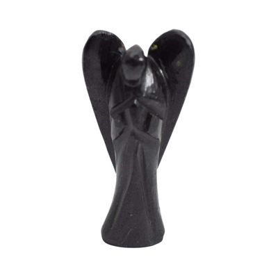 ABN Exports Quartz Black Tourmoline Angel Reiki Energy Crystal Healing Natural Stone 2"