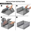 4-Pack Folding Wardrobe Storage Box Plastic Drawer Organizer Stackable Shelf Baskets Cloth Closet Container Bin Cube Home Office Bedroom Laundry Pull Out Drawer Dividers for Clothes,Toys Organization view 4