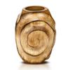 AeraVida Hand Carved Spiral Mango Tree Wood Vase Brown Decorative Tabletop Vase 6.25 Inch Rustic Wooden Dry Flower Vase for Home Decor Living Room Accent view 1