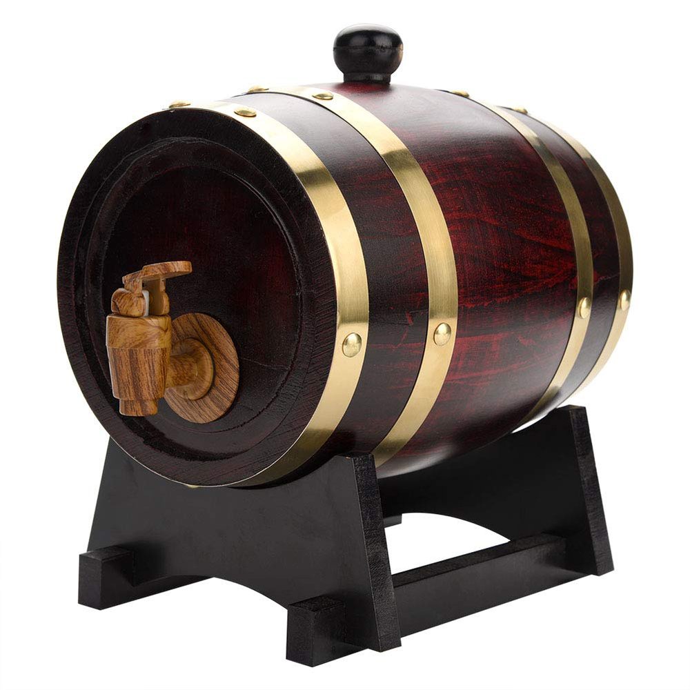 Oak Aging Barrel,Vintage wooden Oak Timber Wine Barrel,Premium Oak Aging Barrel,Age your own Whiskey, Beer,Wine,Bourbon,Tequila, & More(1.5/3/5/10L)(1.5L)