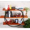 WYFZT Deep Round Wall Shelf Unit, Rustic Floating Shelves for Walls, Wooden and Metal Wall Mounted Hanging Storage Rack for Living Room Bedroom, Kitchen Shelves, Shabby Chic (Size : 1002470cm) view 1