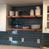 Coffee Shelf Wall Mounted, Kitchen Shelf with Brackets, Mugs Rack, Coffee Bar Shelf, Rustic Floating Storage Shelves Wall Decor l Hanging Wall Rack for Kitchen Utensils, Thickness 3cm ( Size : 40cm ) view 3