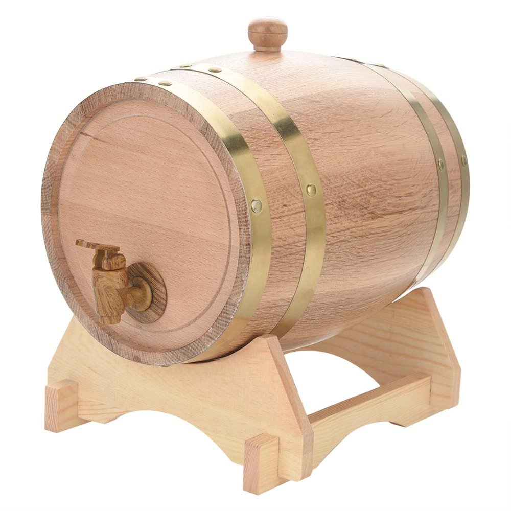 Oak Aging Barrel,Vintage wooden Oak Timber Wine Barrel,Premium Oak Aging Barrel,Age your own Whiskey, Beer,Wine,Bourbon,Tequila, Hot Sauce & More(1.5/3/5/10L)(5L)