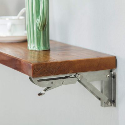 Narrow Floating Shelf with Stainless Steel Brackets Heavy Duty l Long Rustic Shelves for the Wall l Wall Rack for Kitchen Utensils l Bookshelf Wall Mounted Storage Picture Ledge Shelf ( Size : 150cm )