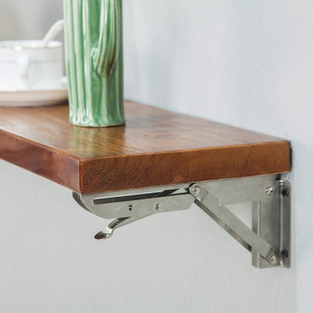 Narrow Floating Shelf with Stainless Steel Brackets Heavy Duty l Long Rustic Shelves for the Wall l Wall Rack for Kitchen Utensils l Bookshelf Wall Mounted Storage Picture Ledge Shelf ( Size : 150cm )