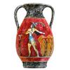 Ancient Greek Minoan Amphora Handmade Ceramic Pottery Vase with Fresco Prince of Lilies Mural view 1