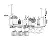 Retro Ceiling Flower Shelf Wooden Floating Wall Shelves Storage Shelf Hanging Suspended Organiser Display Rack Commercial and Home Wine Racks, White (Size : 803060cm) view 2