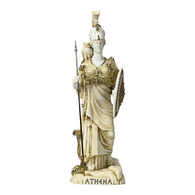 Athena Minerva Greek Roman Goddess Medusa Shield Statue Sculpture Figure