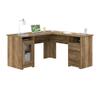 Bush Home Cabot 60W L Shaped Computer Desk with Storage in Reclaimed Pine, 60-inch Corner Table with Drawers for Home Office Workspace view 1