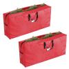 Christmas Tree Storage Bags-2 Pack-Fits 9 Ft Artificial Tree Each-Protect Holiday Decorations & Inflatables from Moisture & Damage by Elf Stor (Red) view 1