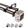 1" Will Double Curtain Rod 66-120 inch - Bronze view 3