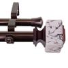 1" Will Double Curtain Rod 66-120 inch - Bronze view 4