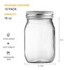 16pack 16oz Mason Jars with Airtight Lids and Bands, Regular Mouth Pint Canning Jars, Clear Glass Jars Ideal for Canning, Pickling, Meal Prep, Jam, Honey, Shower/Wedding Favors, Labels & Pen Included view 2