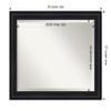 Amanti Art Black Bathroom Mirror for Over Sink, 27x33 Astor Black Rectangle Vanity Mirror, Large Traditional Frame, Hangs Horizonally and Vertically, Bathroom Wall Decor, Beveled Edge view 4