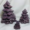 3 Piece Holiday Glass Christmas Tree Set - Mosser USA (Eggplant Purple) view 1