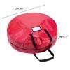 Christmas Tree & Wreath Storage Bags- Set of 2- For 9 Foot Artificial Trees & 30 Holiday Wreaths- Protect Decorations & Inflatables by Elf Stor (Red) view 4