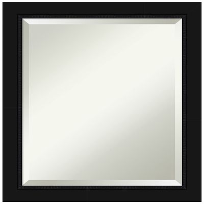 Amanti Art Black Bathroom Mirror for Over Sink, 23x19 Avon Black Rectangle Vanity Mirror, Small Casual Frame, Hangs Horizonally and Vertically, Bathroom Wall Decor, Beveled Edge