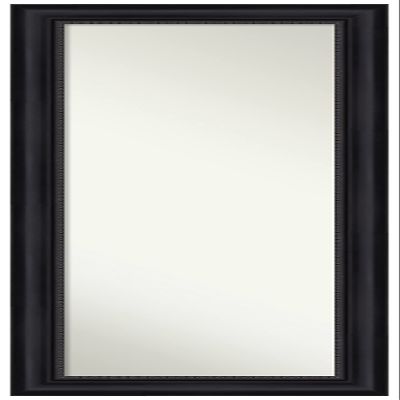 Amanti Art Black Full Length Mirror for Door, 53x19 Astor Black Tall Wall Mirror Full Length, Mounted to Door or Closet Wall with no Visible Brackets, Traditional Frame, Bedroom Decor