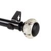 Rod Desyne 1" Prince Single Curtain Rod, 48-84 inch, Black view 1