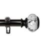 Rod Desyne 1" Prince Single Curtain Rod, 48-84 inch, Black view 3