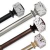Rod Desyne 1" Will Single Curtain Rod, 48-84 inch, Black view 2