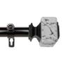 Rod Desyne 1" Will Single Curtain Rod, 48-84 inch, Black view 3