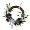 ABOOFAN Fake Flowers Calla Lily Garland Wreath Artificial Silk Flowers Wedding Christmas Holiday Front Door Wreath Home Decoration view 2