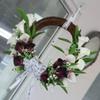 ABOOFAN Fake Flowers Calla Lily Garland Wreath Artificial Silk Flowers Wedding Christmas Holiday Front Door Wreath Home Decoration view 3