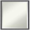 Amanti Art Black Bathroom Mirror for Over Sink, 26x20 Eva Black Silver Thin Rectangle Vanity Mirror, Medium Modern Frame, Hangs Horizonally and Vertically, Bathroom Wall Decor, Beveled Edge view 1