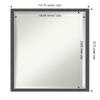 Amanti Art Black Bathroom Mirror for Over Sink, 26x20 Eva Black Silver Thin Rectangle Vanity Mirror, Medium Modern Frame, Hangs Horizonally and Vertically, Bathroom Wall Decor, Beveled Edge view 4