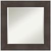 Amanti Art Brown Bathroom Mirror for Over Sink, 26x26 William Rustic Woodgrain Square Vanity Mirror, Medium Casual Frame, Hangs Horizonally and Vertically, Bathroom Wall Decor, Beveled Edge view 1