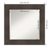 Amanti Art Brown Bathroom Mirror for Over Sink, 26x26 William Rustic Woodgrain Square Vanity Mirror, Medium Casual Frame, Hangs Horizonally and Vertically, Bathroom Wall Decor, Beveled Edge view 4