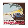 Pacifica Island Art 5th Grand Prix Monaco 1933 - Auto Racing - Vintage Sports Poster by Go Ham (Georges Hamel) c.1933 - Eco-friendly Premium Bamboo Paper 290gsm (Unframed) 17x22in view 1