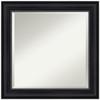 Amanti Art Black Bathroom Mirror for Over Sink, 25x25 Astor Black Square Vanity Mirror, Medium Traditional Frame, Hangs Horizonally and Vertically, Bathroom Wall Decor, Beveled Edge view 1