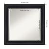 Amanti Art Black Bathroom Mirror for Over Sink, 25x25 Astor Black Square Vanity Mirror, Medium Traditional Frame, Hangs Horizonally and Vertically, Bathroom Wall Decor, Beveled Edge view 4