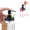 Amolliar Mason Jar Bathroom Accessories Set 4 Pcs -Lotion Soap Dispenser & 2 Cotton Swab Holders & Toothbrush Holder - Rustic Farmhouse Decor, Bathroom Home Decor, Perfect Decorating Idea (Black) view 2