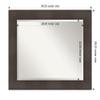 Amanti Art Brown Bathroom Mirror for Over Sink, 28x34 William Rustic Woodgrain Rectangle Vanity Mirror, Large Casual Frame, Hangs Horizonally and Vertically, Bathroom Wall Decor, Beveled Edge view 4